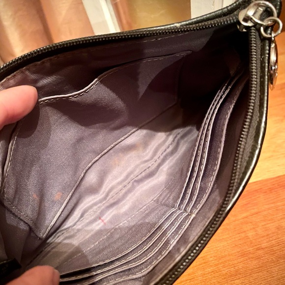 COACH black and white canvas and leather clutch or wristlet - Picture 14 of 16